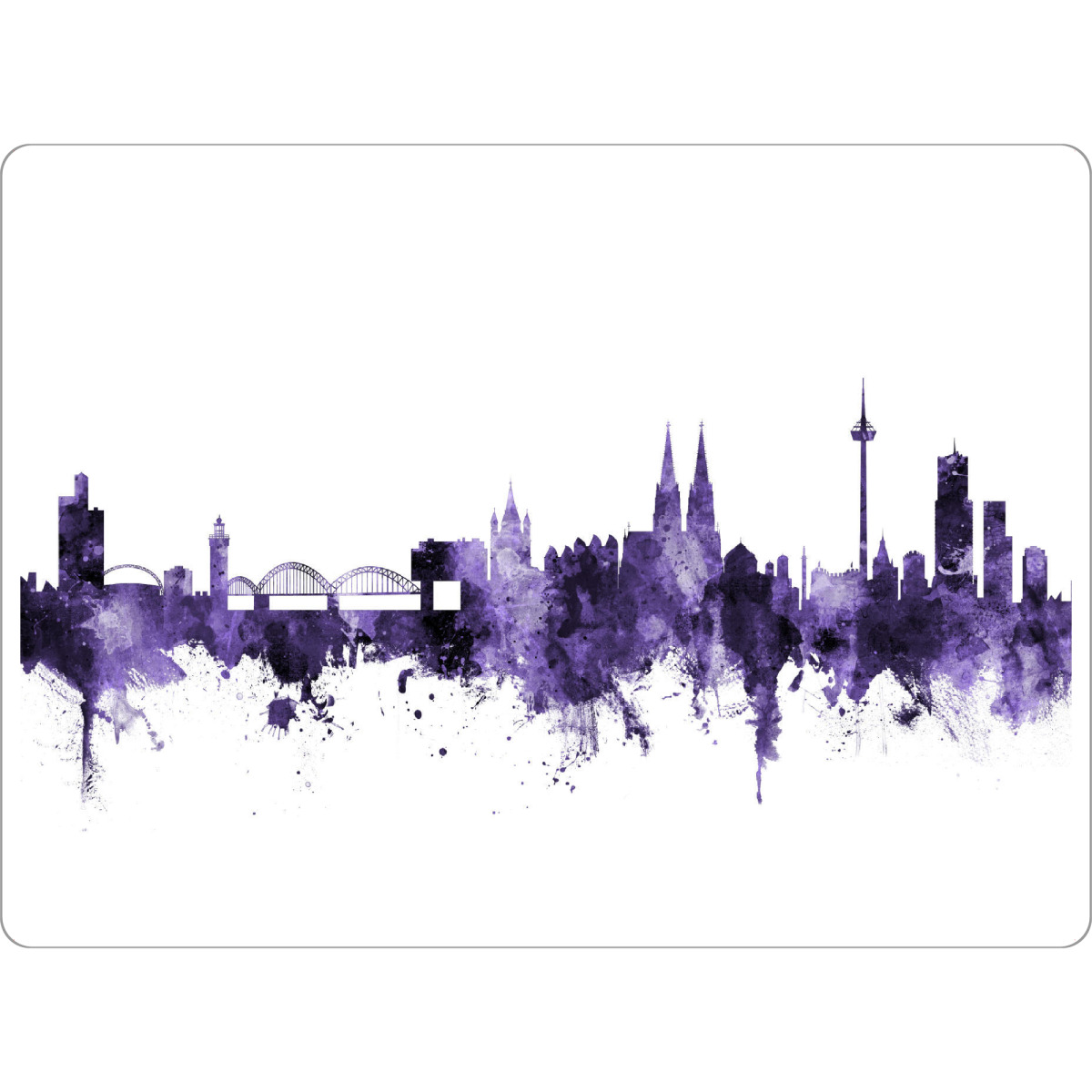 Tischset "Köln Germany Skyline violet" artboxONE - Städte,Städte / Köln,Reise,Ultraviolet