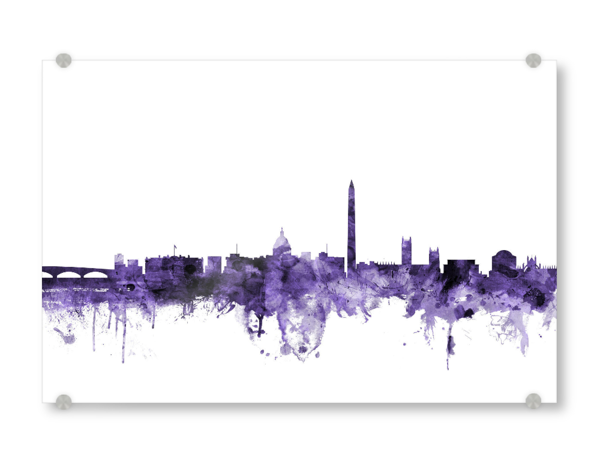 Acrylglasbild "Washington DC Skyline violet" artboxONE - Städte,Reise,Ultraviolet,Städte / Washington
