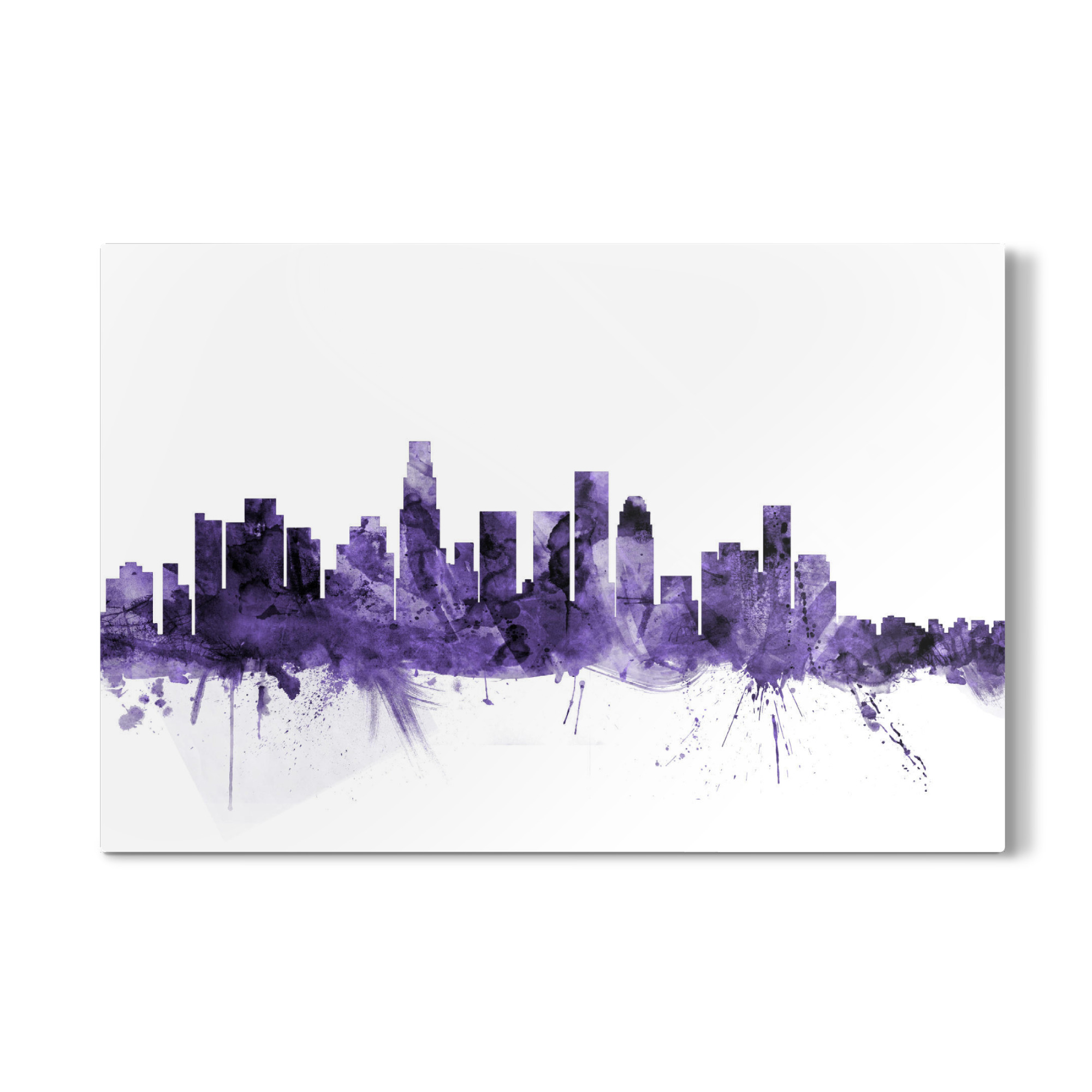 Galerie-Print "Los Angeles CA Skyline violet" 75x50 cm artboxONE