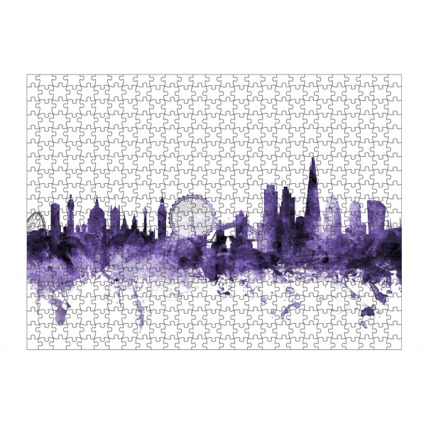 artboxONE Puzzle "London England Skyline violet" artboxONE - Städte,Städte / London,Reise,Ultraviolet