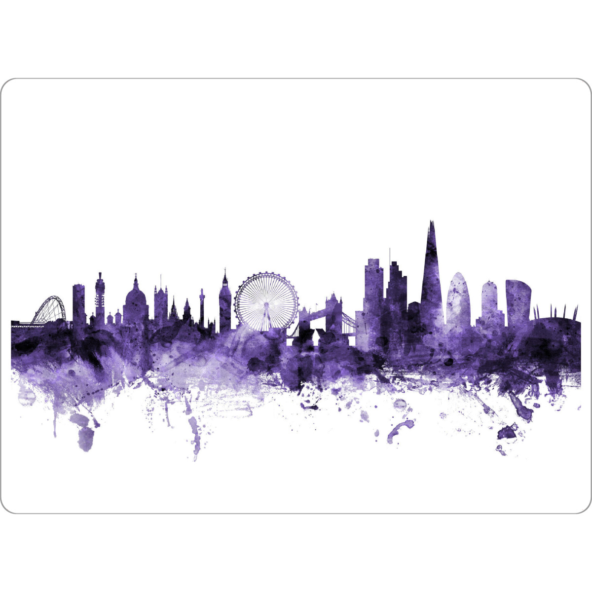 Tischset "London England Skyline violet" artboxONE - Städte,Städte / London,Reise,Ultraviolet