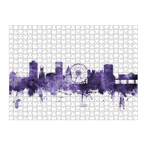 Puzzle Ravensburger "Brighton England Skyline violet" artboxONE - Städte,Reise,Ultraviolet,Städte / Weitere