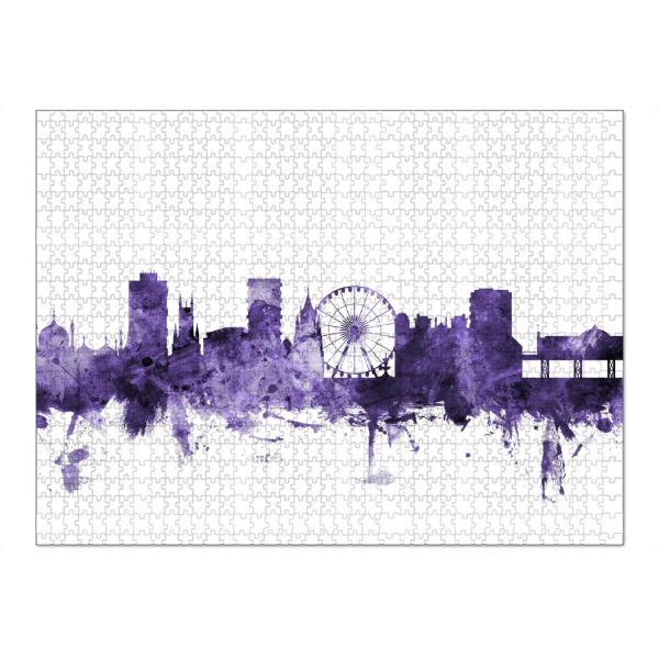 Puzzle Ravensburger "Brighton England Skyline violet" artboxONE - Städte,Reise,Ultraviolet,Städte / Weitere