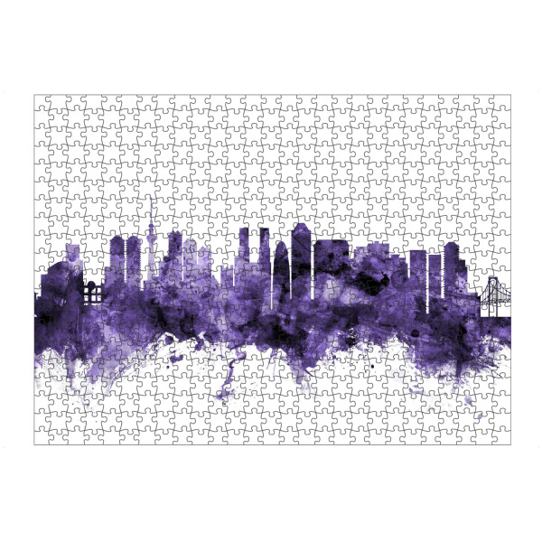 artboxONE Puzzle "Tokyo Japan Skyline violet" artboxONE - Städte,Reise,Ultraviolet,Städte / Tokio
