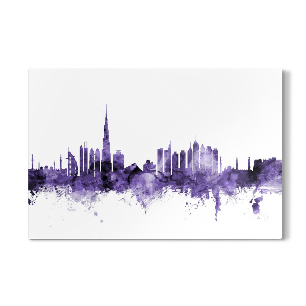 Galerie-Print "Dubai Skyline violet" 30x20 cm artboxONE