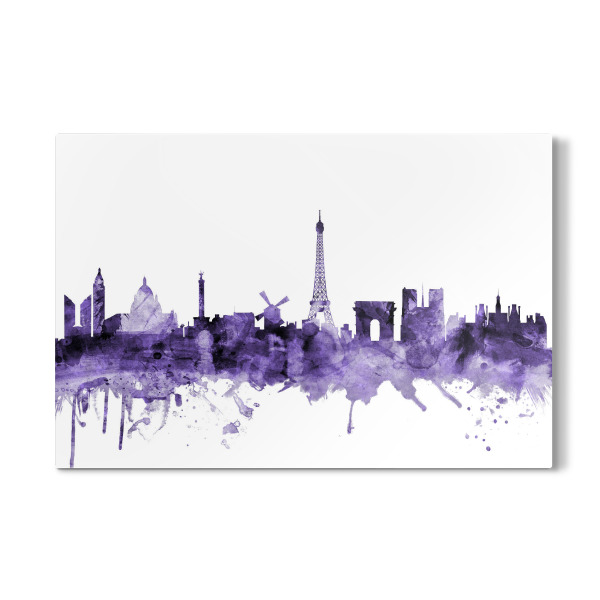Galerie-Print "Paris France Skyline violet" 30x20 cm artboxONE