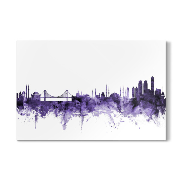 Galerie-Print "Istanbul Turkey Skyline violet" 30x20 cm artboxONE