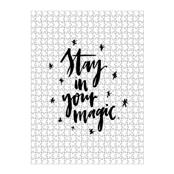 artboxONE Puzzle "Stay In Your Magic" artboxONE - Typografie,Schwarzweiß,Weihnachten,Sport / Motivation