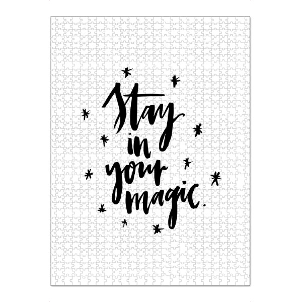Puzzle Ravensburger "Stay In Your Magic" artboxONE - Typografie,Schwarzweiß,Weihnachten,Sport / Motivation