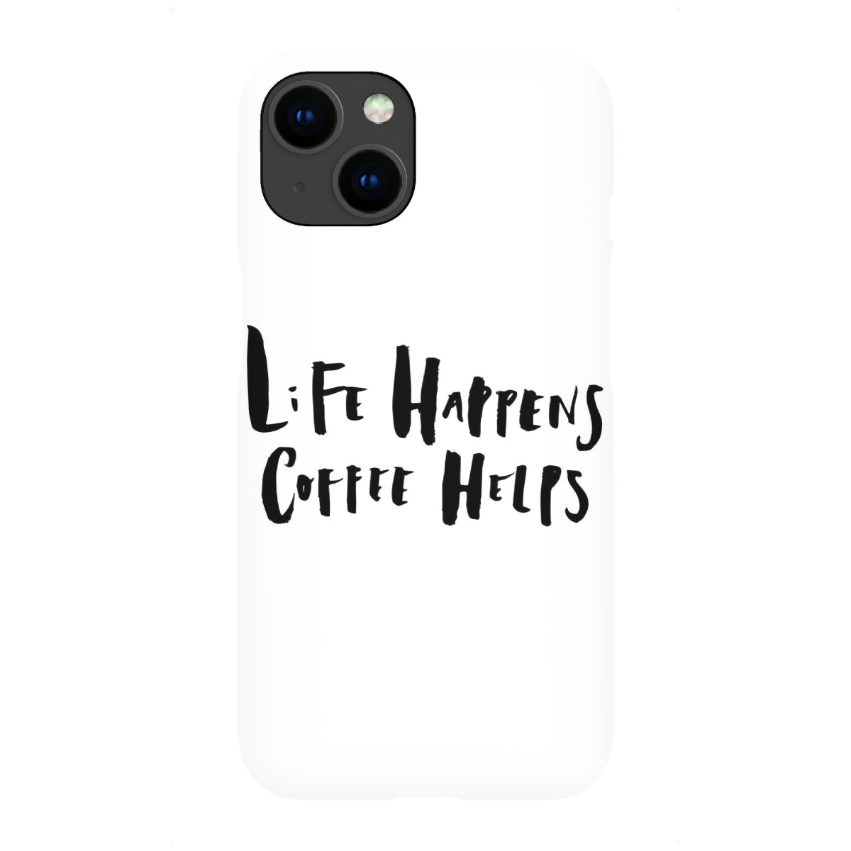 "Life Happens Coffee Helps"für iPhone - Premium-Case Handyhülle artboxONE