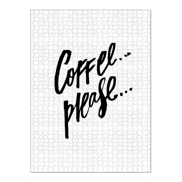 Puzzle Ravensburger "Coffee Please 2" artboxONE - Typografie,Essen & Trinken,Schwarzweiß