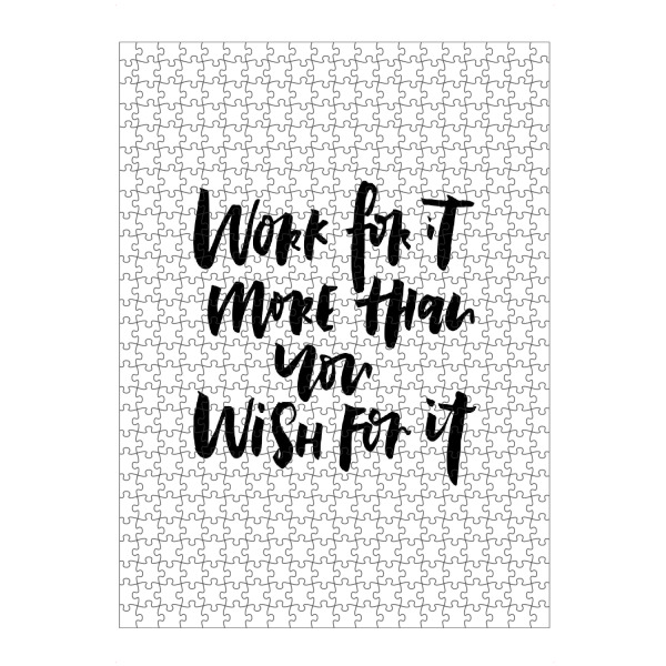 Puzzle Ravensburger "Work For It 2" artboxONE - Typografie,Schwarzweiß,Sport / Motivation