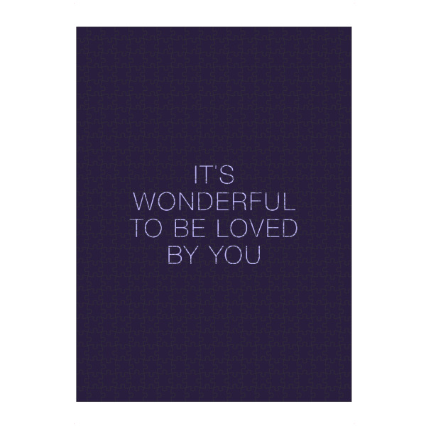 artboxONE Puzzle "Wonderful UV" artboxONE - Typografie,Liebe,Ultraviolet