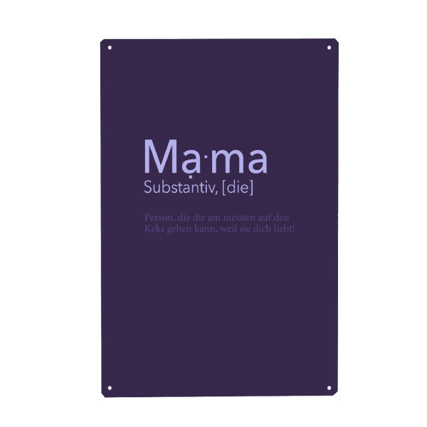 Holzbild "Ma-ma UV" artboxONE - Typografie,Für Mama