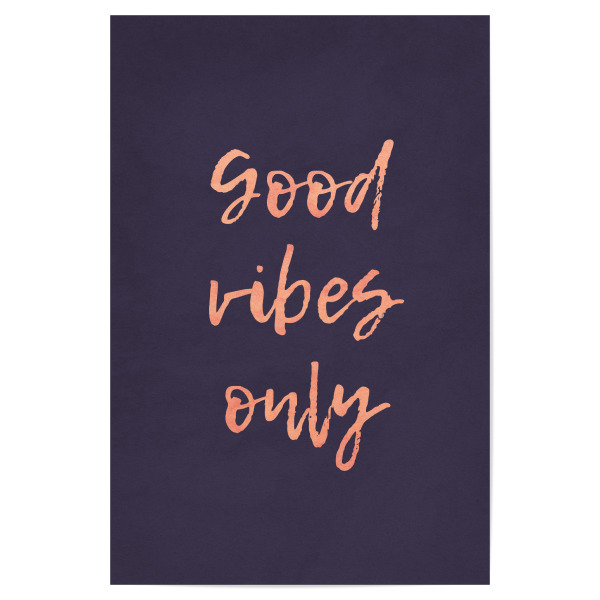 Poster 30x20 cm "Good Vibes Only Purple" artboxONE - Typografie,Ultraviolet