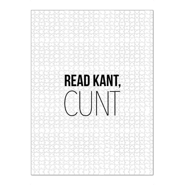 Puzzle Ravensburger "Read Kant" artboxONE - Typografie,Schwarzweiß