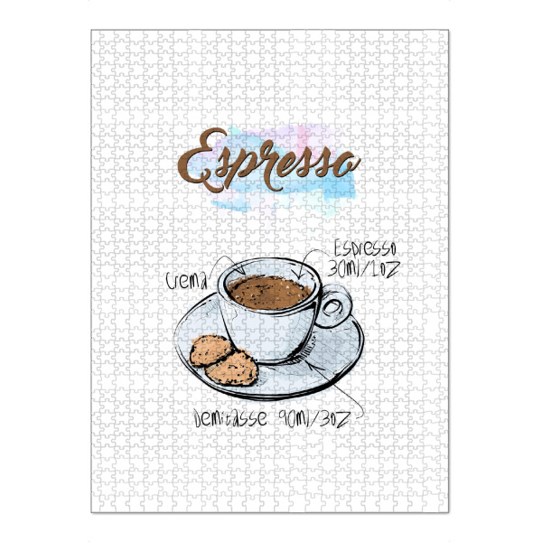 Puzzle Ravensburger "Espresso coffee" artboxONE - Essen & Trinken - Rezept,Drink,Trinken,Coffee,Bar,Zucker,Tasse,Cafe,Kuchen,Kaffee - Bild rezept