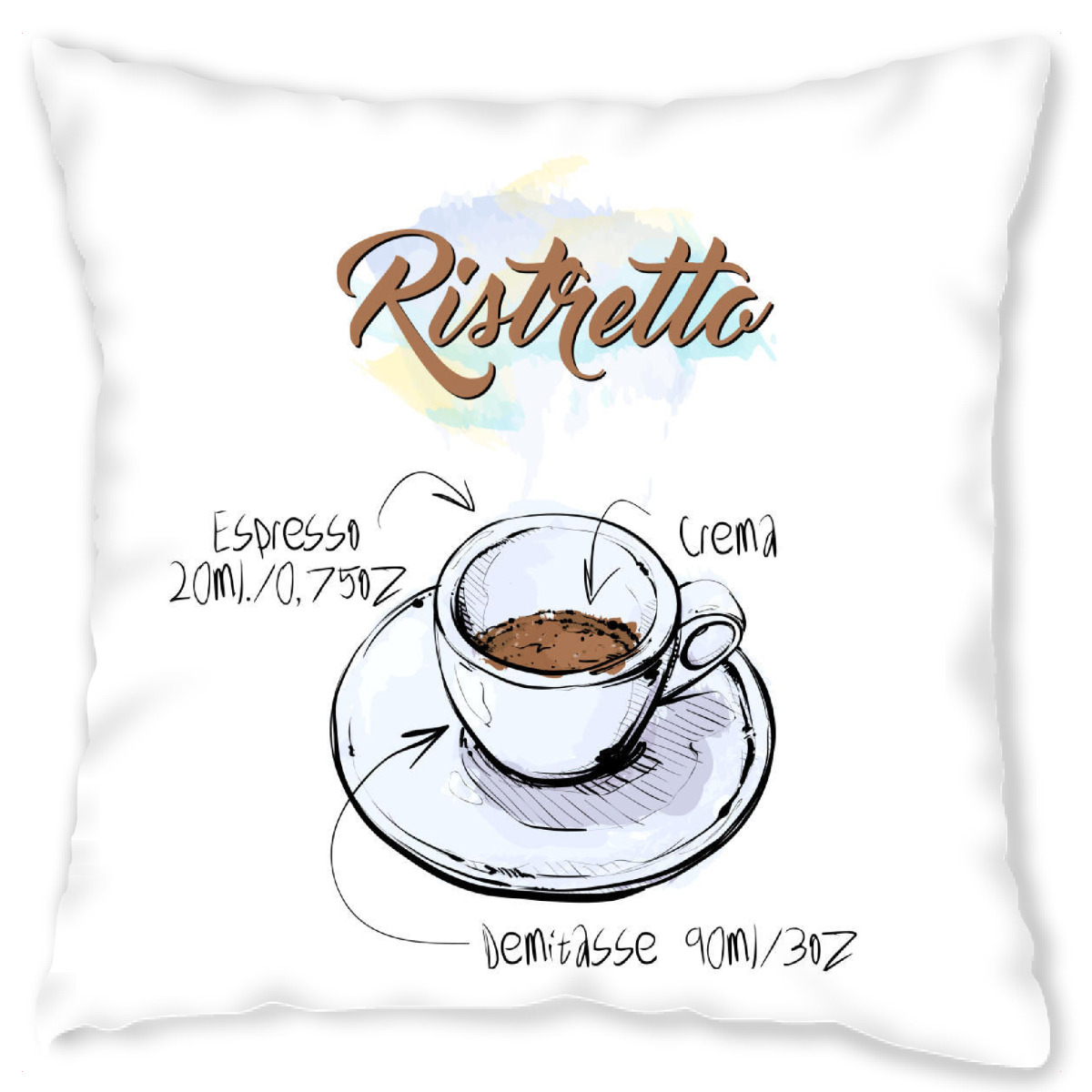 Design-Kissen "Ristretto coffee" artboxONE - Essen & Trinken - Rezept,Drink,Trinken,Coffee,Bar,Zucker,Tasse,Cafe,Kaffee