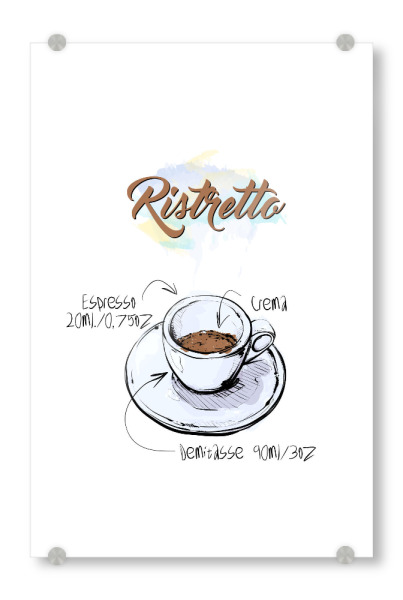 Acrylglasbild "Ristretto coffee" artboxONE - Essen & Trinken - Rezept,Drink,Trinken,Coffee,Bar,Zucker,Tasse,Cafe,Kaffee