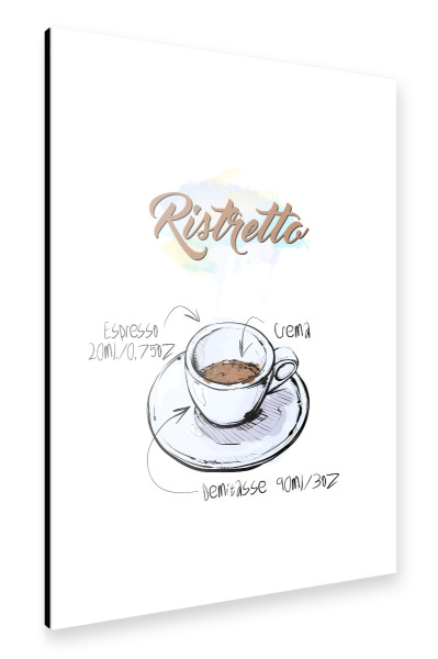 Alu-Dibond "Ristretto coffee" 30x20 cm artboxONE