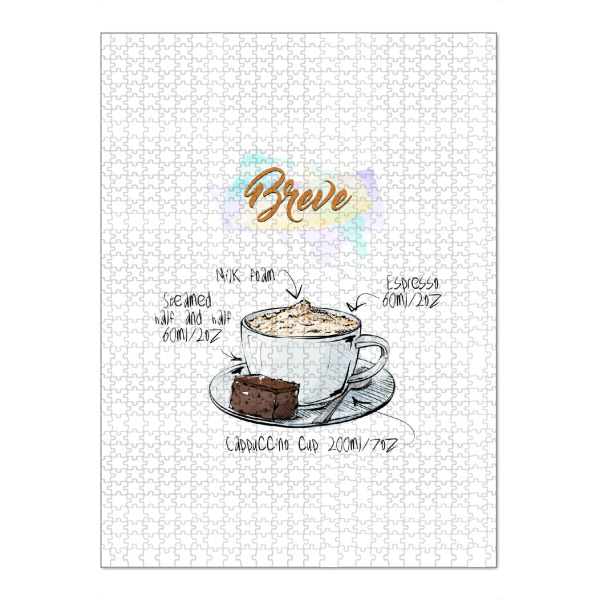 Puzzle Ravensburger "Breve coffee" artboxONE - Essen & Trinken - Rezept,Drink,Trinken,Coffee,Bar,Zucker,Tasse,Cafe,Kuchen,Kaffee - Bild rezept