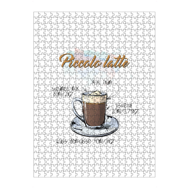 Puzzle Ravensburger "Piccolo Latte" artboxONE - Essen & Trinken - Rezept,Drink,Trinken,Coffee,Bar,Zucker,Tasse,Cafe,Kaffee - Bild rezept