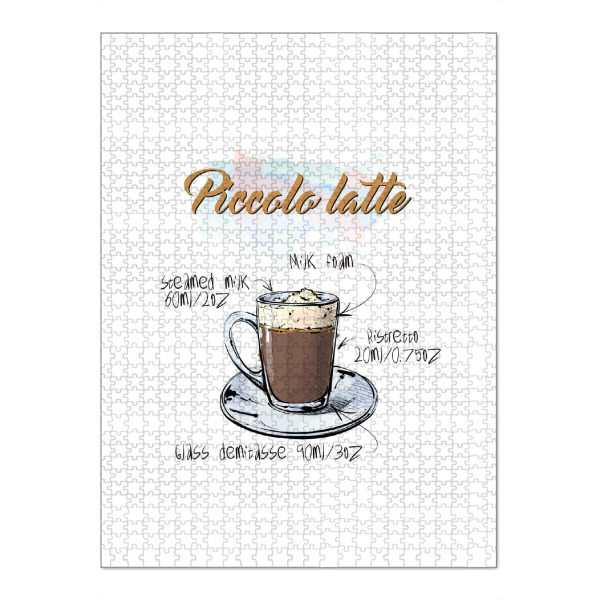 Puzzle Ravensburger "Piccolo Latte" artboxONE - Essen & Trinken - Rezept,Drink,Trinken,Coffee,Bar,Zucker,Tasse,Cafe,Kaffee - Bild rezept