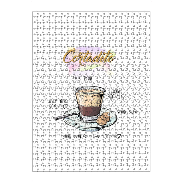 Puzzle Ravensburger "Cortadito coffee" artboxONE - Essen & Trinken - Rezept,Drink,Trinken,Coffee,Bar,Zucker,Tasse,Cafe,Kaffee - Bild rezept