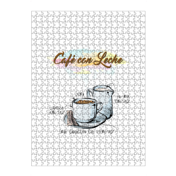 artboxONE Puzzle "Café con Leche" artboxONE - Essen & Trinken - Rezept,Drink,Trinken,Coffee,Bar,Zucker,Tasse,Cafe,Sahne,Kaffee - Bild rezept