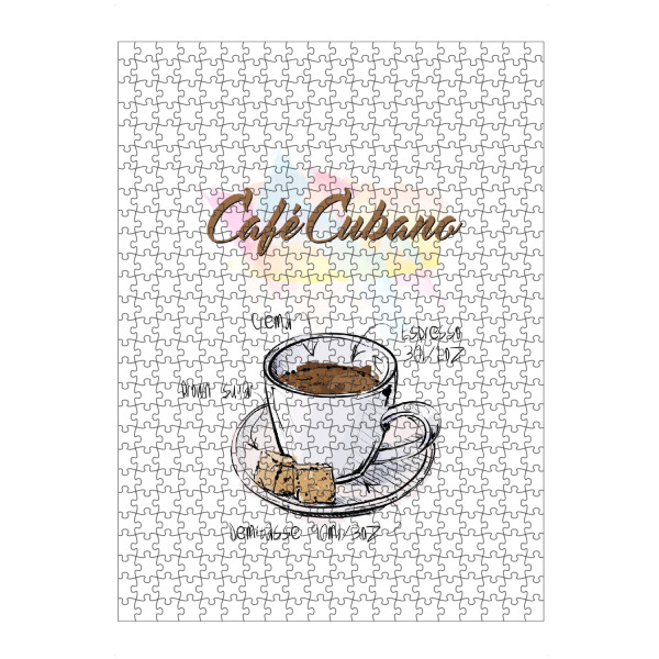 Puzzle Ravensburger "Café Cubano" artboxONE - Essen & Trinken - Rezept,Drink,Trinken,Coffee,Bar,Zucker,Tasse,Cafe,Kaffee - Bild rezept