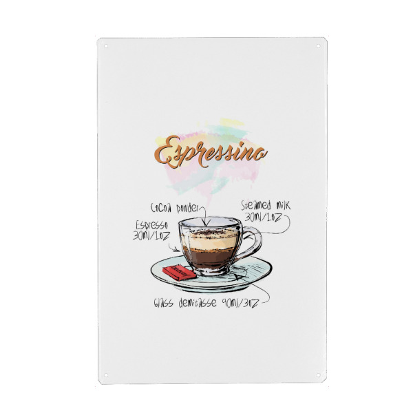 Holzbild "Espressino coffee" artboxONE - Essen & Trinken - Rezept,Drink,Trinken,Coffee,Bar,Zucker,Tasse,Cafe,Kaffee