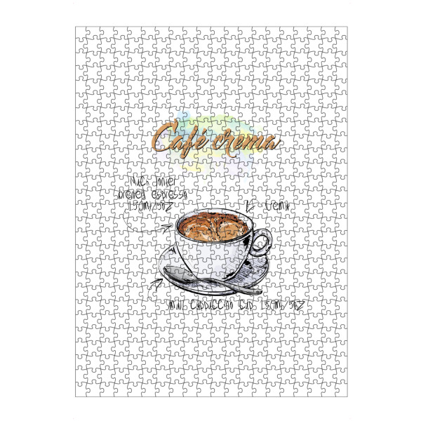 Puzzle Ravensburger "Café Crema" artboxONE - Essen & Trinken - Rezept,Drink,Trinken,Coffee,Bar,Zucker,Tasse,Cafe,Kaffee - Bild rezept