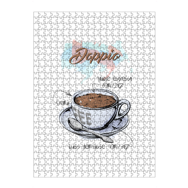 Puzzle Ravensburger "Dopio coffee" artboxONE - Essen & Trinken - Rezept,Drink,Trinken,Coffee,Bar,Zucker,Tasse,Cafe,Kaffee - Bild rezept
