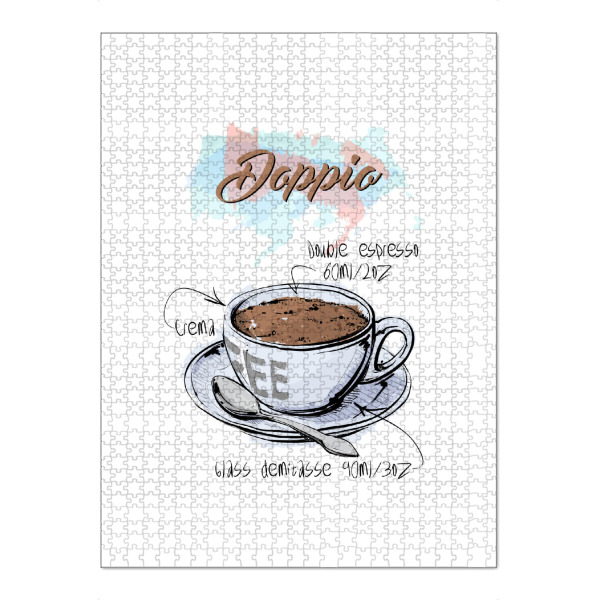Puzzle Ravensburger "Dopio coffee" artboxONE - Essen & Trinken - Rezept,Drink,Trinken,Coffee,Bar,Zucker,Tasse,Cafe,Kaffee - Bild rezept