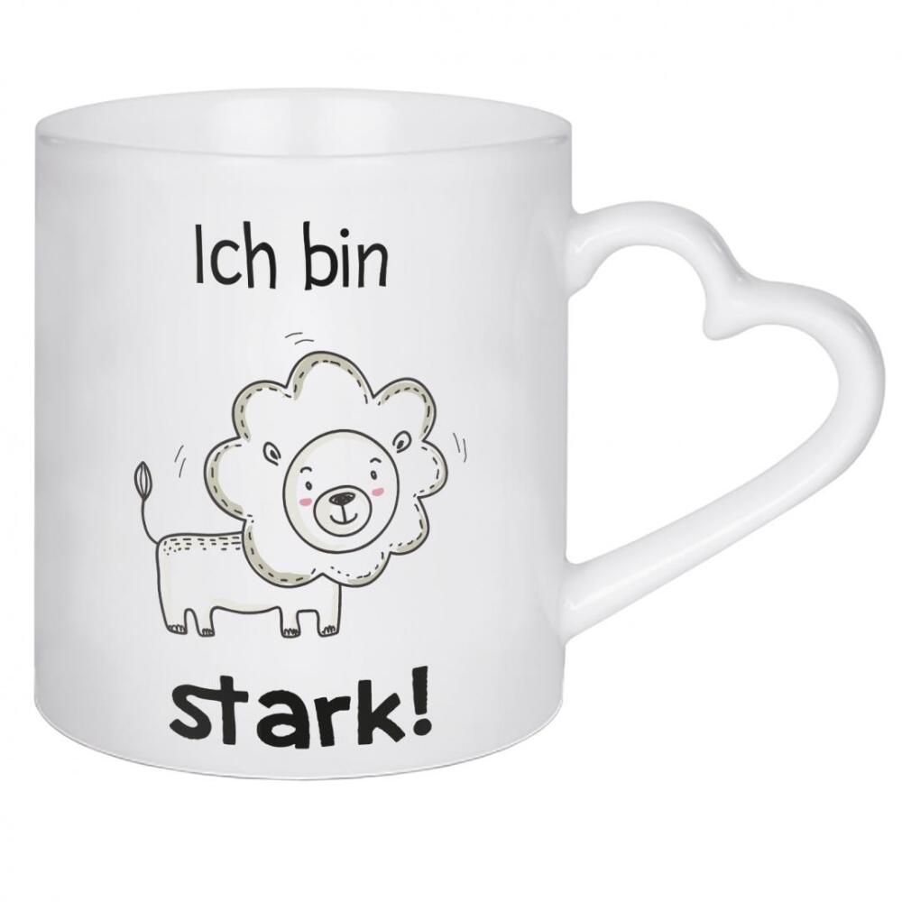 Herztasse "KIDS FASHION - Affirmation stark" artboxONE - Typografie,Tiere