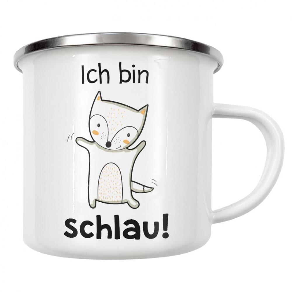 Emaille Tasse "KIDS FASHION - Affirmation schlau" artboxONE - Für Kinder,Tiere