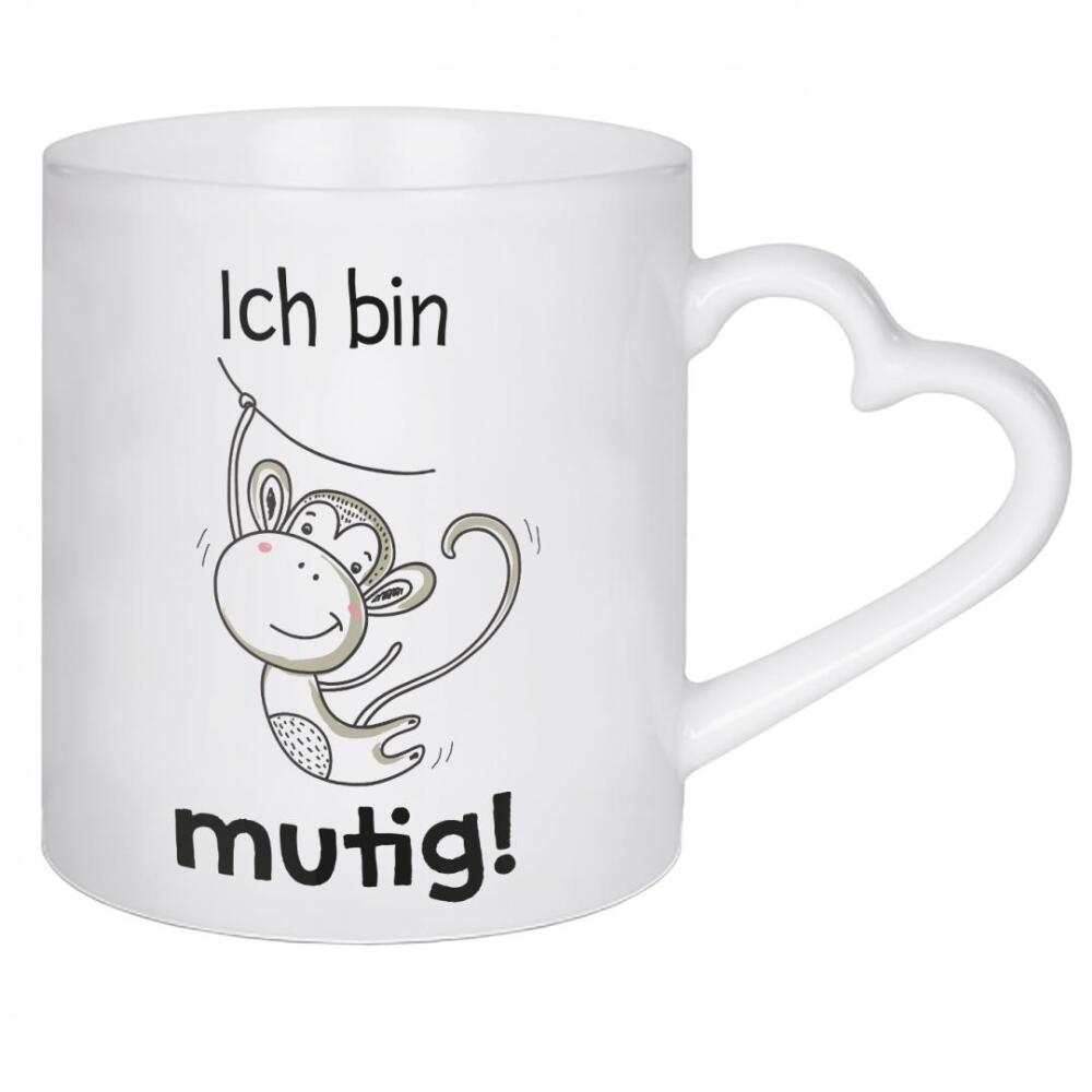 Herztasse "KIDS FASHION - Affirmation mutig" artboxONE - Typografie,Tiere
