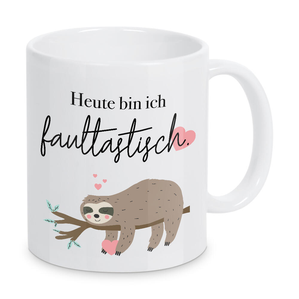 Tasse "Heute bin ich faultastisch" artboxONE - Typografie,Tiere,Lustig