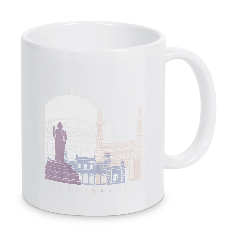 Tasse "HYDERABAD-SKYLINE-PASTELL" artboxONE - Städte,Architektur