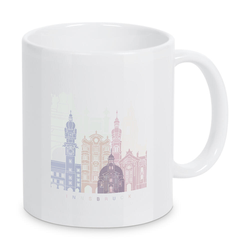 Tasse "INNSBRUCK SKYLINE PASTELL" artboxONE - Städte,Architektur