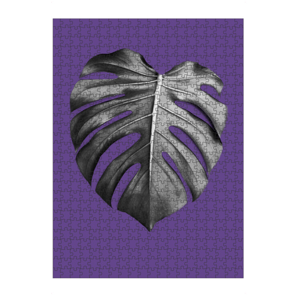 artboxONE Puzzle "Monstera Leaf 3" artboxONE - Natur,Ultraviolet - Ultraviolet,Leaf,Modern,Monstera leaf,Palm leaf,Purple - Bild ultraviolet