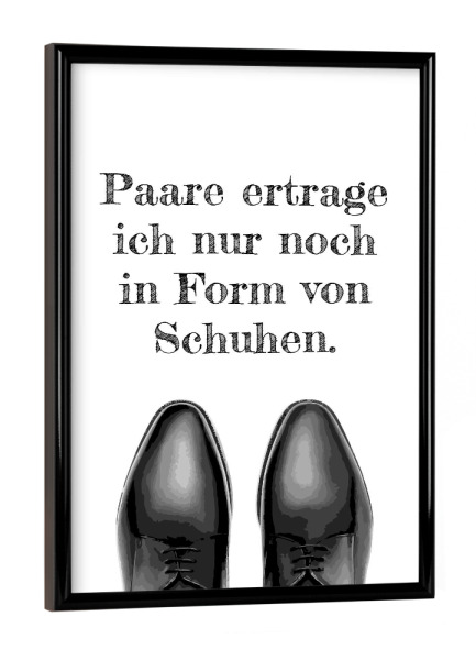 Poster mit schwarzem Rahmen "Paare 01" artboxONE - Typografie,Schwarzweiß