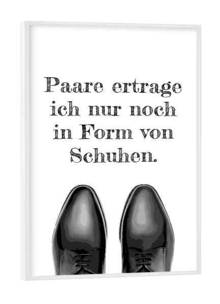 Poster mit weißem Rahmen "Paare 01" artboxONE - Typografie,Schwarzweiß