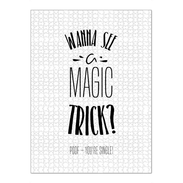Puzzle Ravensburger "Magic Trick" artboxONE - Typografie,Schwarzweiß