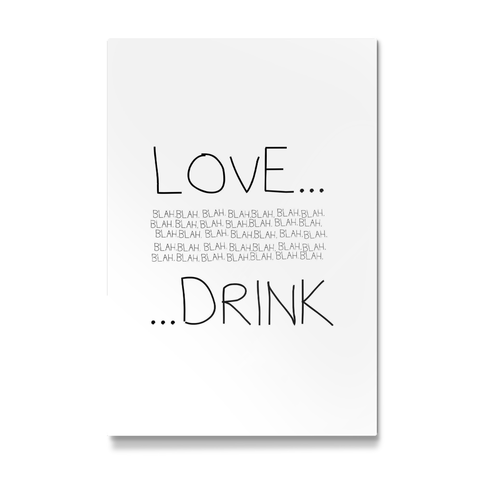 Galerie-Print "Love Blah Drink" 75x50 cm artboxONE