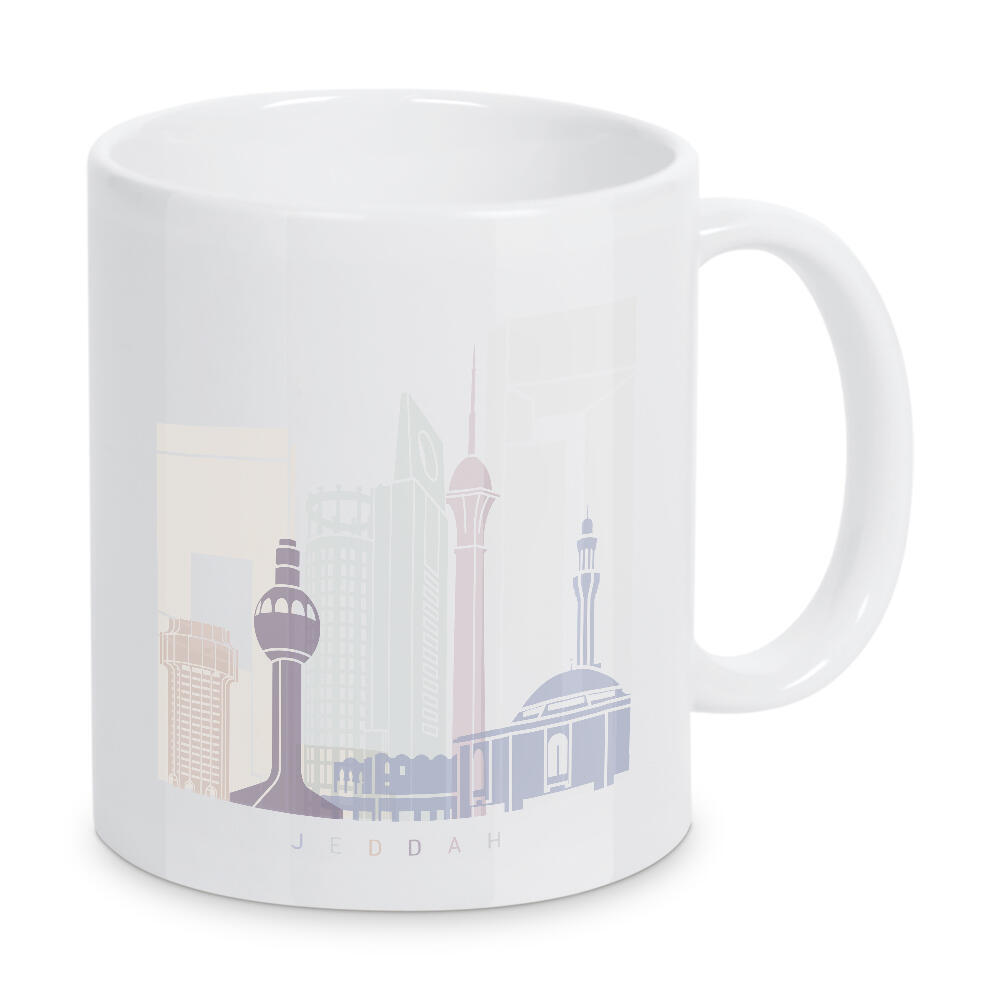Tasse "JEDDAH SKYLINE PASTELL" artboxONE - Städte,Architektur