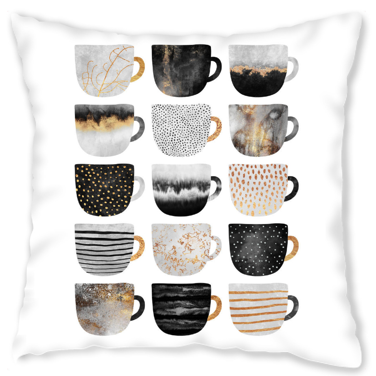 Design-Kissen "Pretty Coffee Cups 3" artboxONE - Essen & Trinken - Coffee,Coffee cups,Kitchen,Cafß ,Tea,Teacups,Mugs