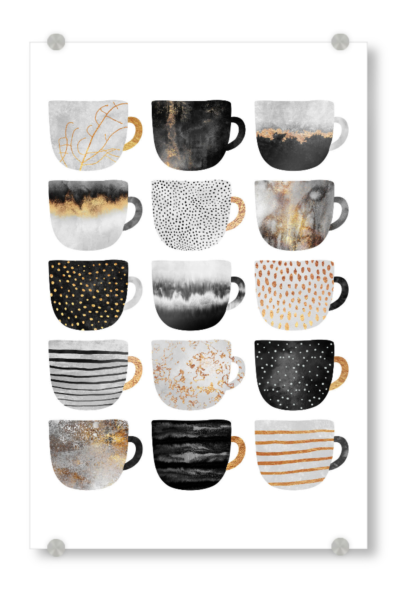 Acrylglasbild "Pretty Coffee Cups 3" artboxONE - Essen & Trinken - Coffee,Coffee cups,Kitchen,Café,Tea,Teacups,Mugs