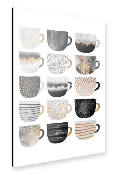 Alu-Dibond "Pretty Coffee Cups 3" 30x20 cm artboxONE