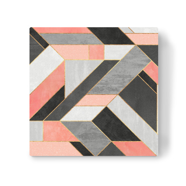 Leinwandbild "Construct 1" artboxONE - Abstrakt,Geometrie - Graphic,Abstract,Geometry,Geometric,Peach,Lines,Modern